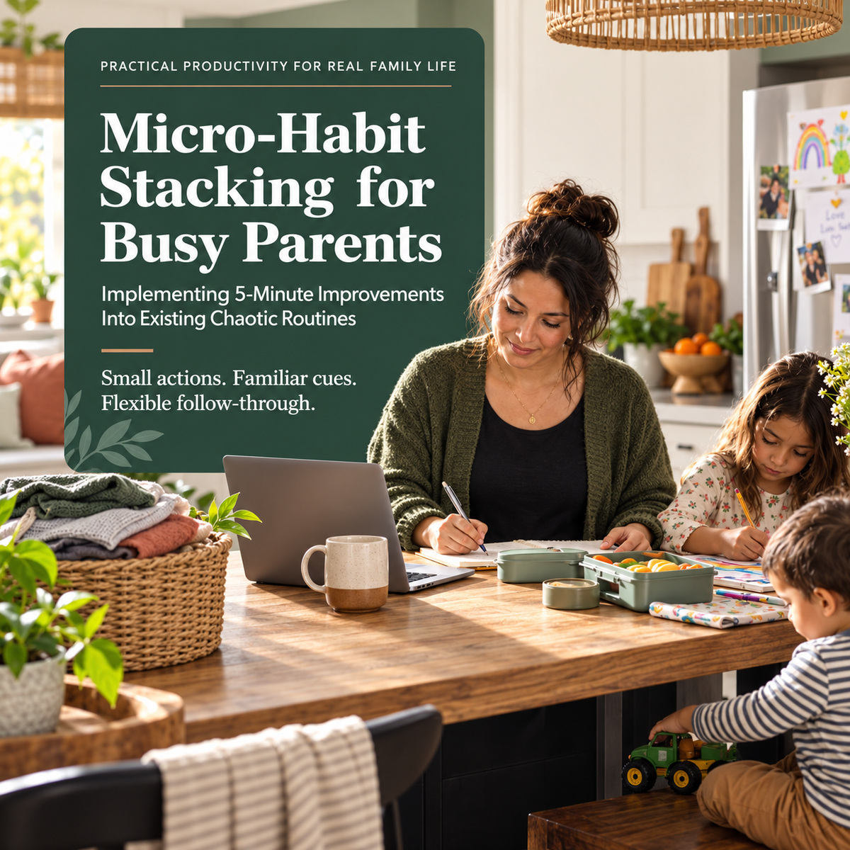 Micro-Habit Stacking for Busy Parents